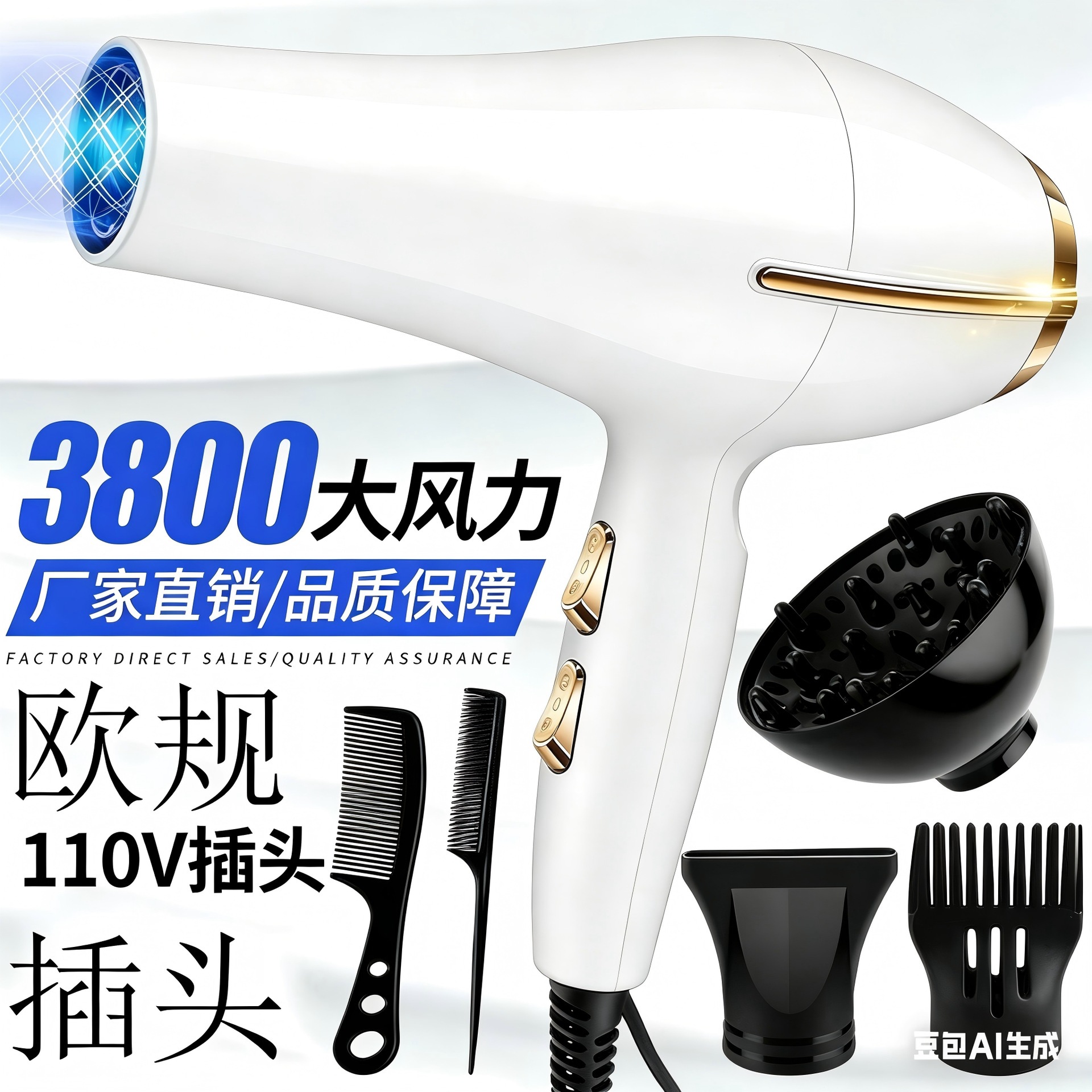 欧规6件套升级款110V白色3800款