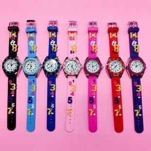 Simple digital shell girls cute butterfly watch Korean fashion girls kindergarten children electronic cartoon watch