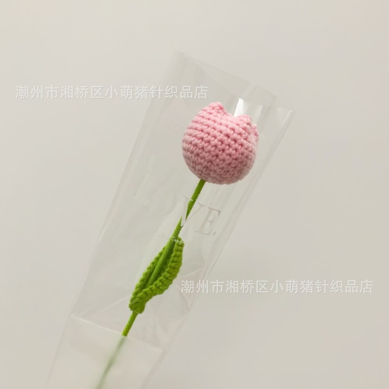 完成品手編みチューリップブーケ女神母の日誕生日プレゼント毛糸ニットかぎ針編みブーケ|undefined
