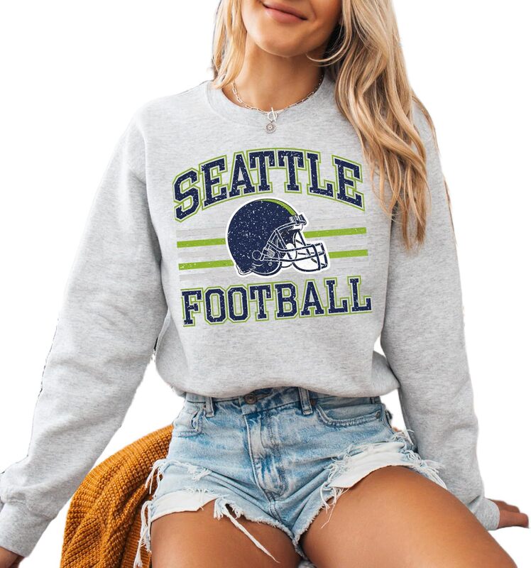 【Cross-Border European Size】Daylea Vintage Seattle Football Sweatshirt – Retro College Style 【Cross-Border European Size】Daylea Vintage Seattle Football Sweatshirt – Retro College Style