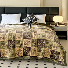 新款双层云貂绒直播热款毛毯外贸加厚复合法兰绒牛奶绒轻奢风毛毯