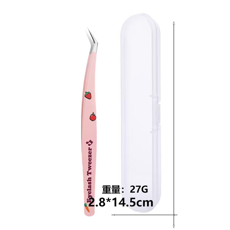 Gold feather clip-pink+plastic box