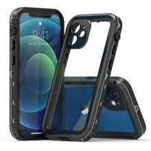 现货亚马逊热销防水壳适用iPhone 12 mini pro max透明防摔手机壳