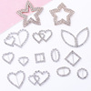 A variety of geometric jewelry buckle DIY hair accessories love star accessories claw chain shoe accessories accessories material wholesale