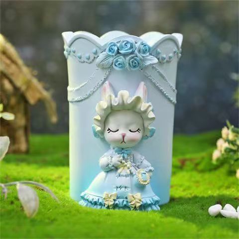 소피 토끼 펜 홀더 화이트 배아