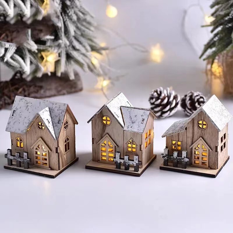 Christmas Decorations Desktop Ornaments Luminous Chalet Nordic Style Vintage Wooden House Christmas Ornaments Christmas Decorations Desktop Ornaments Luminous Chalet Nordic Style Vintage Wooden House Christmas Ornaments