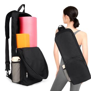 Yoga Mat Bag Side Mesh Zipper Pocket Waterproof Wet Compartment Lightweight Yoga Fitness Sports Shoulder Bag Customization