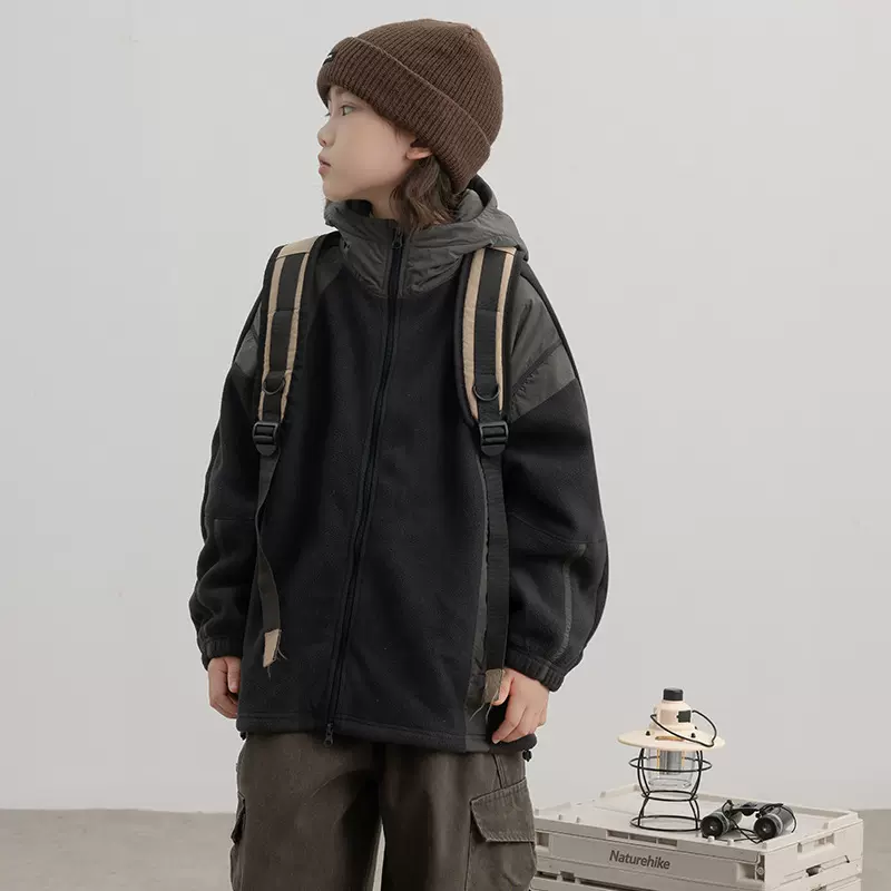 男童摇粒绒外套秋冬款2025新款儿童冬季加厚夹棉上衣大男孩冬装潮