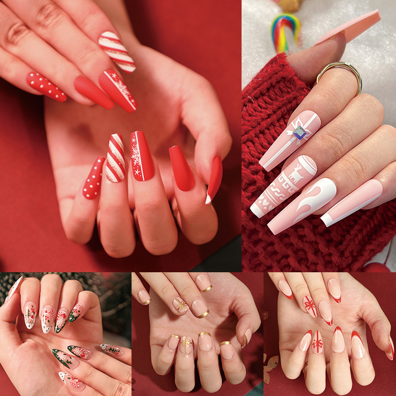 European and American Cross-Border Nails, Christmas Wearable Nails, Special Fake Nails, Press on Nails European and American Cross-Border Nails, Christmas Wearable Nails, Special Fake Nails, Press on Nails