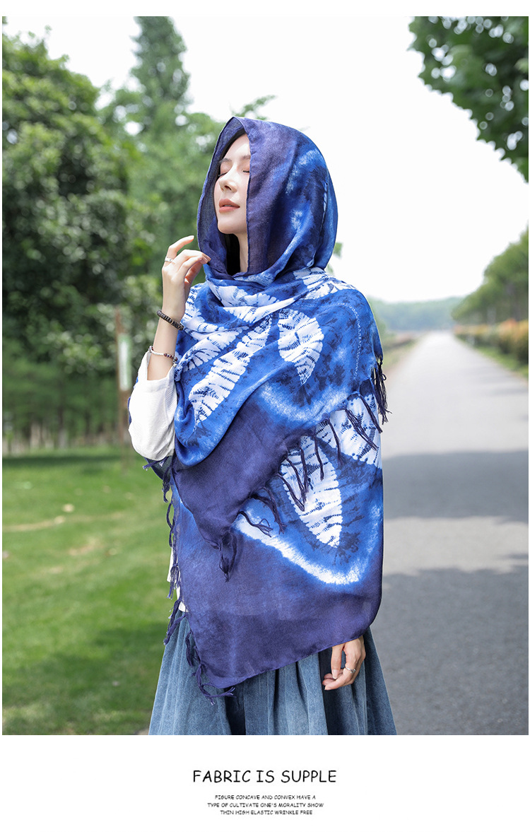 Women's Ethnic Style Printing Tie Dye Polyester Shawl display picture 1