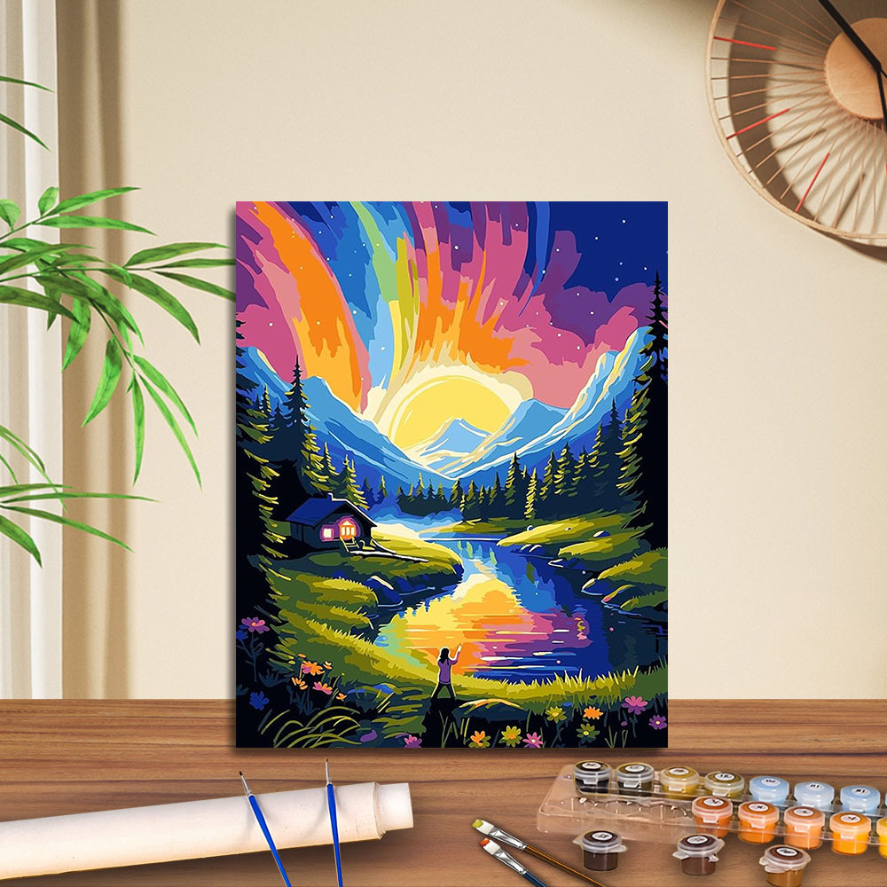 Transfronterizo jitdiy agente de pintura al óleo digital fabricantes al por mayor puestos de pintura al óleo artesanal pintura decorativa Amazon relleno de color