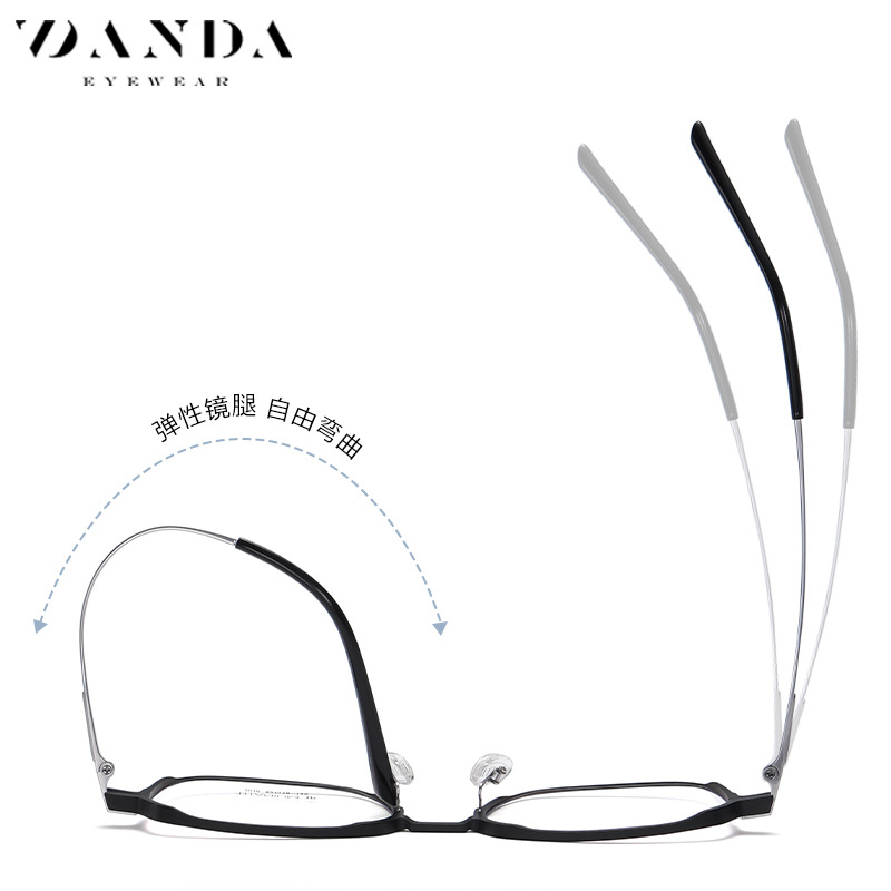 Nuevo marco de gafas de titanio puro YJ2010 marco de aluminio y magnesio marco cuadrado espejo plano bola de apertura se puede equipar con marco de gafas de miopía