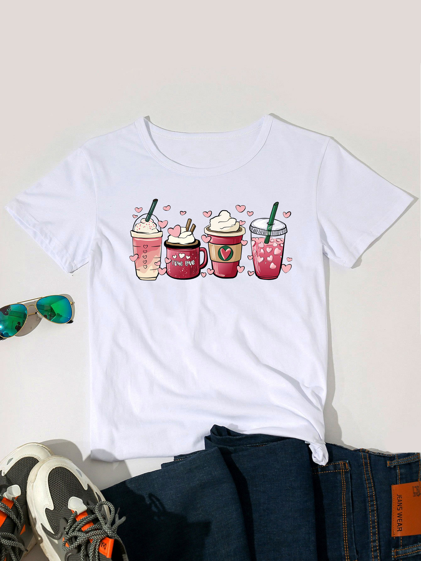 Women's T-shirt Short Sleeve T-shirts Printing Casual Preppy Style Printing display picture 2