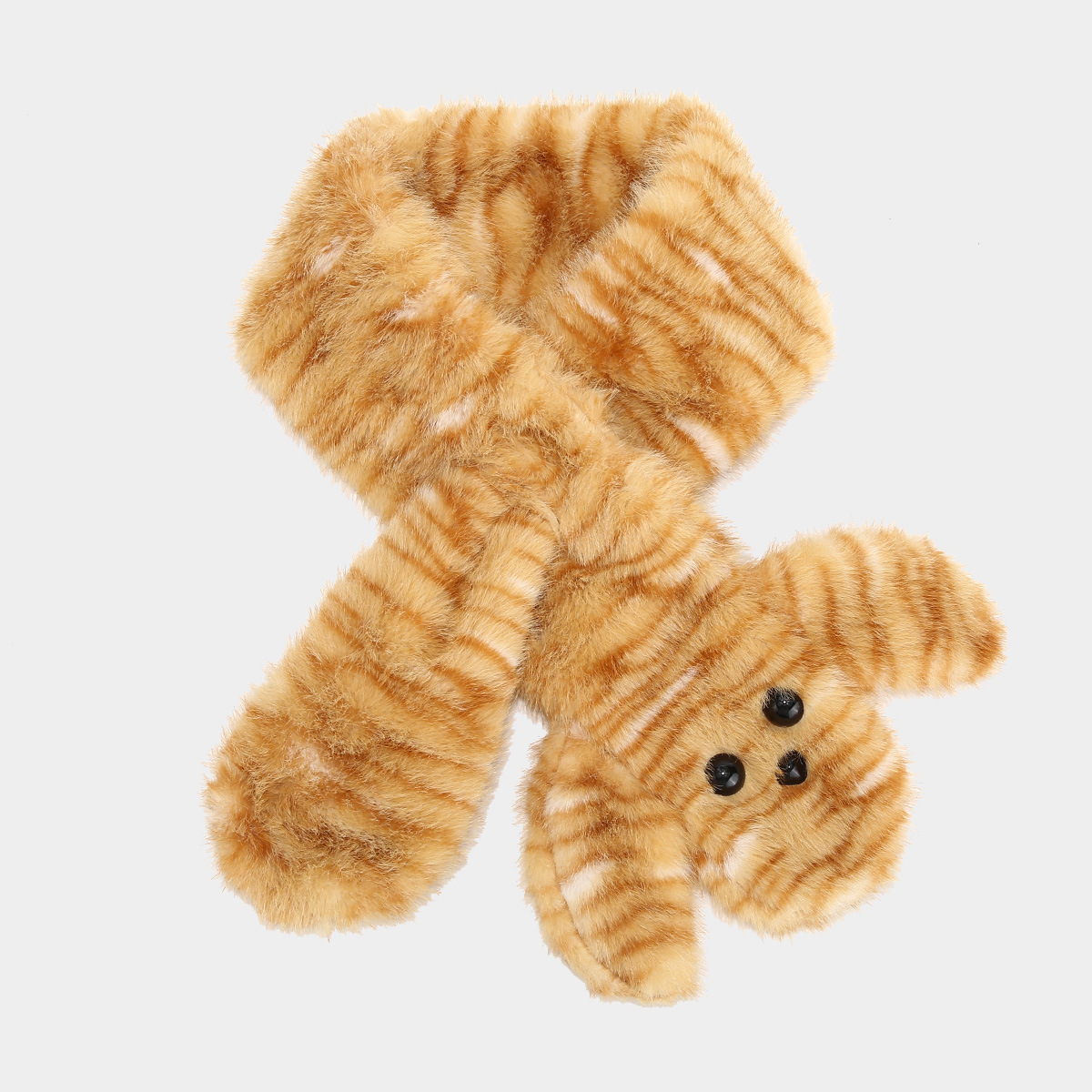 Coreano lindo oso orejas de peluche sombrero bufandas de dos piezas de invierno caliente a prueba de frío leopardo conjunto de buñuelo cruzado