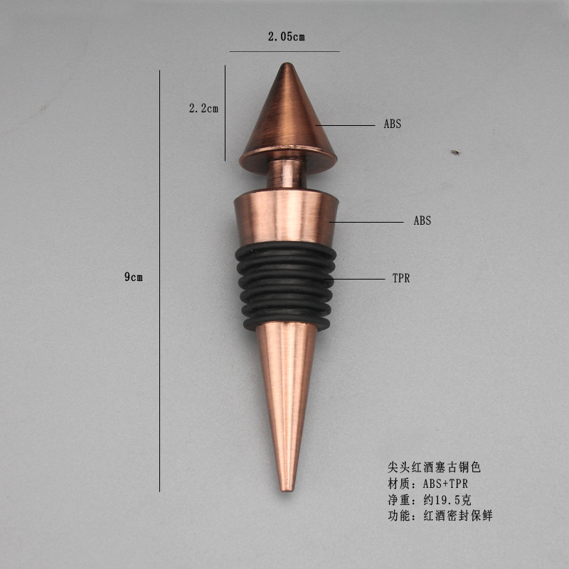 En forma de corazón tapón de vino de aleación de preservación de vino sellado tapón de botella transfronteriza Venta caliente conjunto de vino bar del hotel suministros de la boda