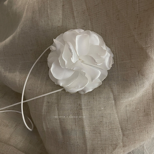 Lily of the Valley Blossom Strap Necklace Camellia Choker Necklace Vintage French Tie Bracelet Collar Necklace