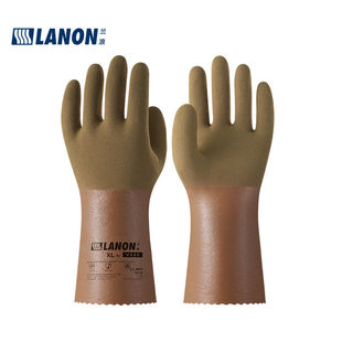 Lanlang V330 Nitrile Rubber Acid-Alkali-Resistant and Corrosion-Resistant Industrial Experimental Machinery Oil-Resistant Anti-Slip Chemical-Proof and Sting-Proof Gloves