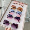 Fashionable multicoloured sunglasses, 2022 collection, internet celebrity