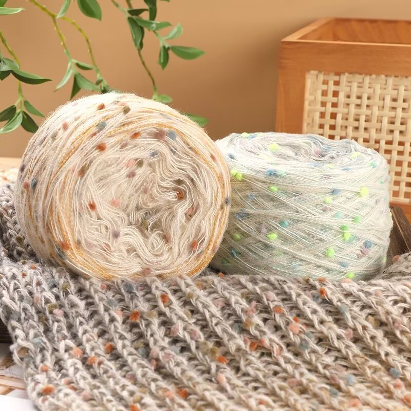 手混线手工大份量豆豆线 抖音爆款围巾线diy编织情侣围巾线材料包