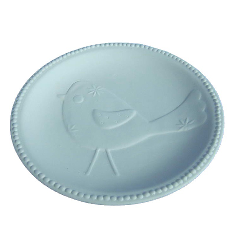 Arte de cerámica Plato en blanco asado de cerámica Pintura de porcelana azul y blanca Arte Cerámica en blanco Plato de porcelana semiacabado Pintura DIY Exportación