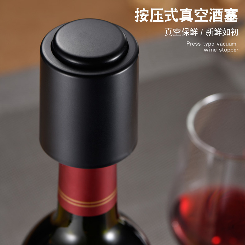 Tapones de vino tinto de acero inoxidable multifuncionales, tapones de vino, tapones de champán, tapones de vacío de vino image 4