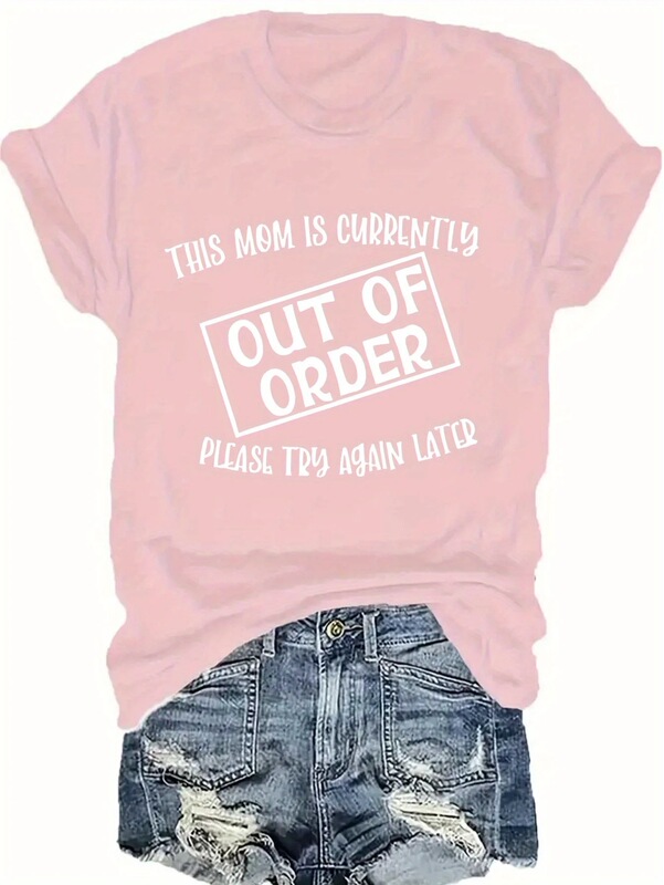 This Mom Is a Badass Woman's T-Shirt - Funny Mom Life Graphic Casual Pink Top