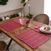 Yizhenqiyun Christmas plaid table flag weaving craft coffee table American rural simple coffee table cabinet