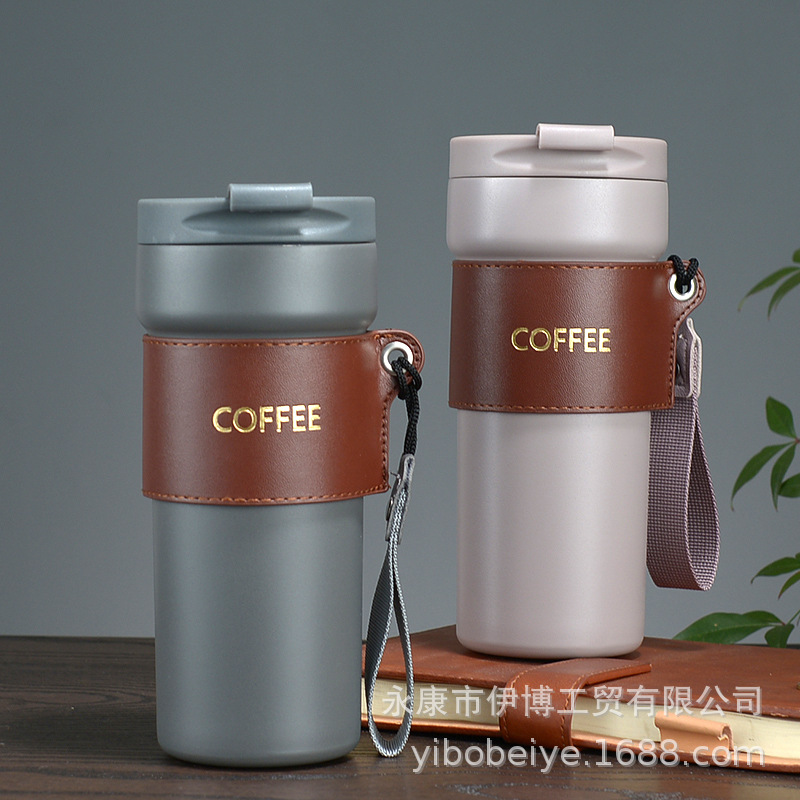 Taza taza de café de viaje de moda de aislamiento frío taza de vacío portátil de moda de alto aspecto
