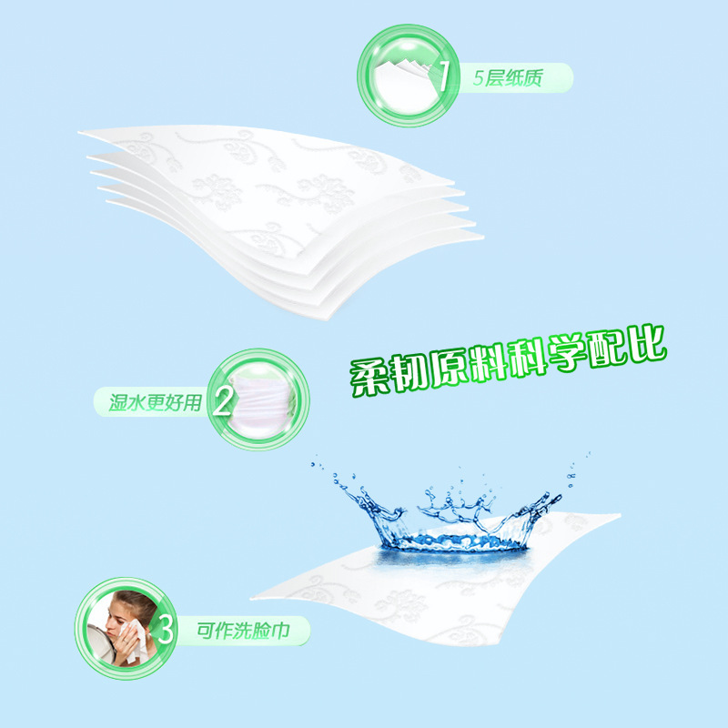 雨森9斤可湿水中长卷纸印花家商用纸巾面巾实惠可做洗脸巾加粗卷|undefined