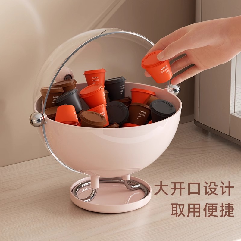 Plato de frutas Sala de estar Hogar 2025 Nueva mesa de centro a prueba de polvo de alta gama Plato de drenaje Aperitivos de frutas secas de alto valor Cesta de frutas