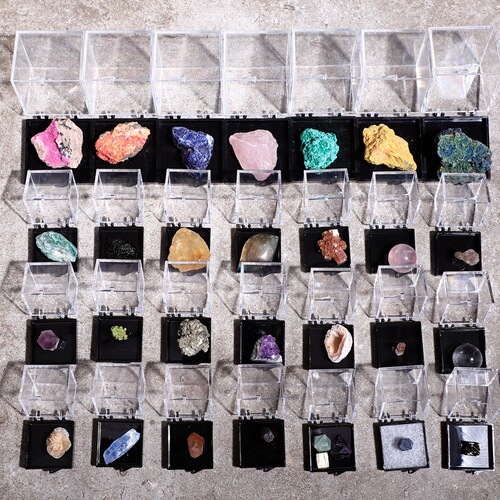 Ore mineral crystal calcite pyrite symbiotic crystal rough stone geology teaching specimen collection ornaments