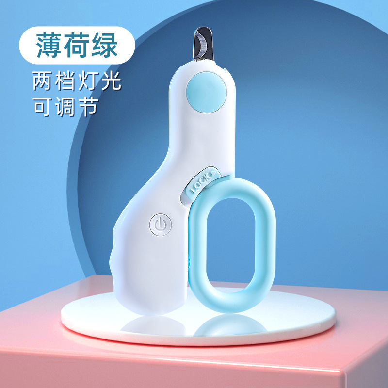 Gato cortaúñas tijeras especiales para mascotas novato LED luz gato con luz conejo gato garra cortaúñas artefacto