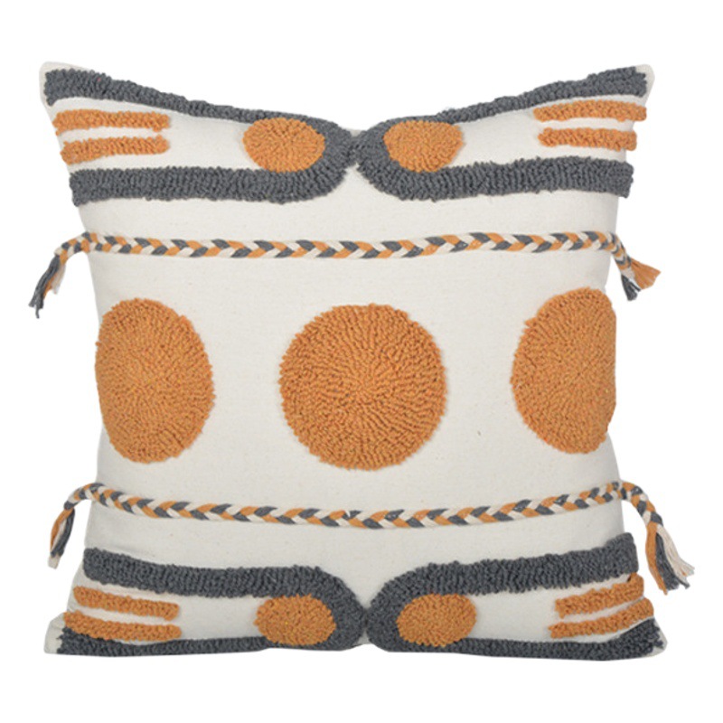 Tufted estilo indio bohemio almohada dormitorio hogar insignia funda de almohada coche sofá cojín funda de almohada