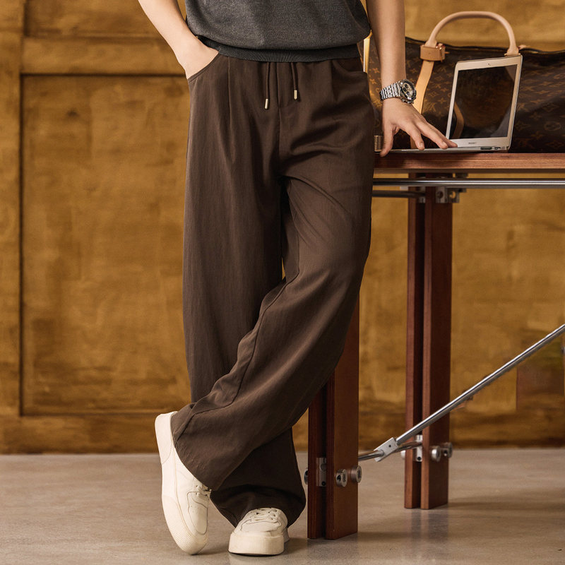 95% Lyocell Drapey Mori Old Money Style Men's Pants 2026 Summer Thin Loose Casual Straight-Leg Trousers for Men 95% Lyocell Drapey Mori Old Money Style Men's Pants 2026 Summer Thin Loose Casual Straight-Leg Trousers for Men
