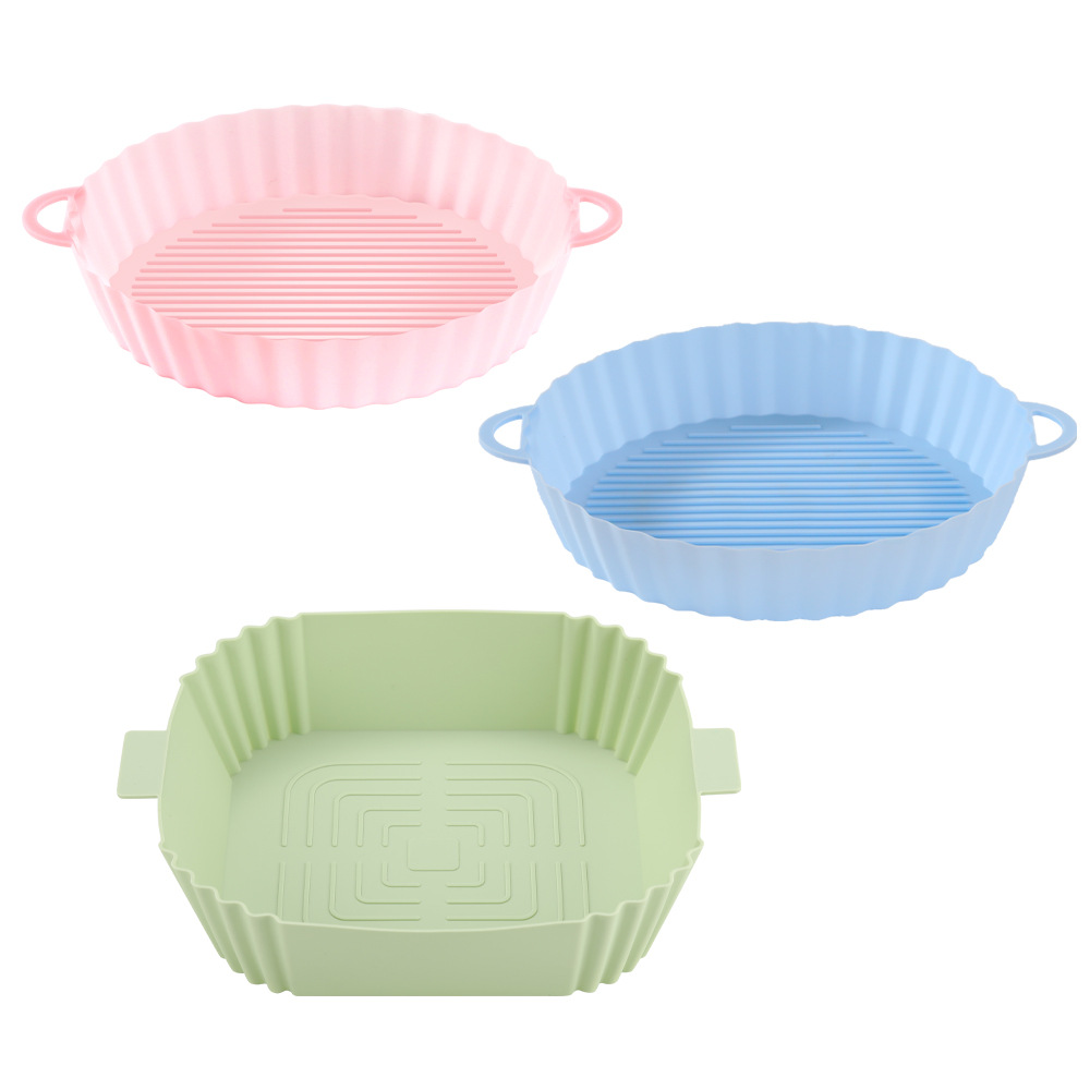 空气炸锅硅胶烤盘Airfryersiliconepo硅胶烤盘方形圆形硅胶炸锅垫