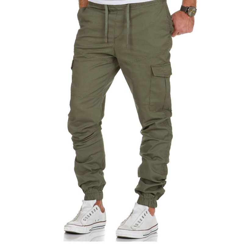 Herrenhose Workwear Multi Pocket Lange gewebte Freizeithose für Herren, Sportleggings_voghion.com