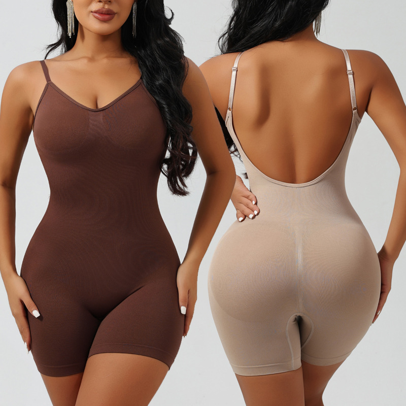 European and American Style Body Shaping Clothes Women's Body Sexy Backless Base Tunic Underwear plus size Body Shaping Tight Waist Shaping