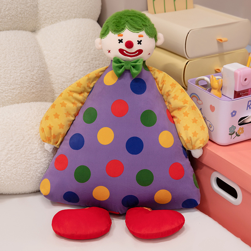 Creativo payaso almohada sofá almohada juguetes de peluche almohada decoración de estudio almohada dormitorio ventana flotante almohada
