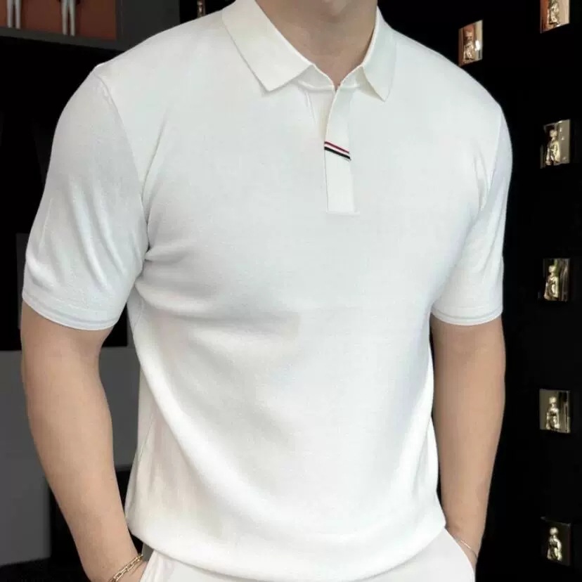 Camiseta de solapa de manga corta para hombre coreano de verano transfronterizo Camiseta de polo para hombre de comercio exterior Camiseta casual de Amazon al por mayor