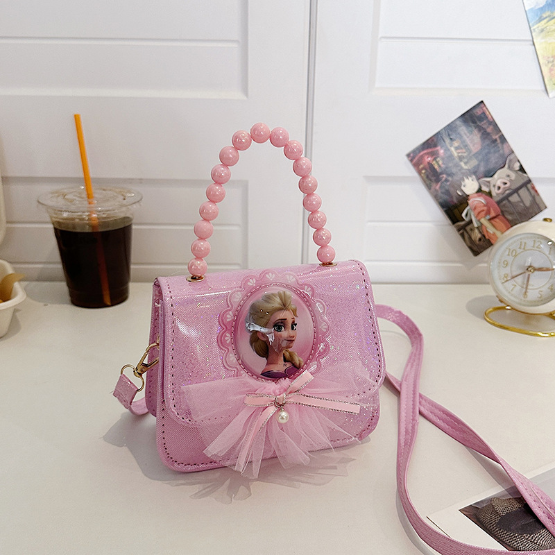 Bolsos de mochila para niños, princesa Aisha, bolsos de hombro de moda para niñas, bolsos de perlas para niñas.