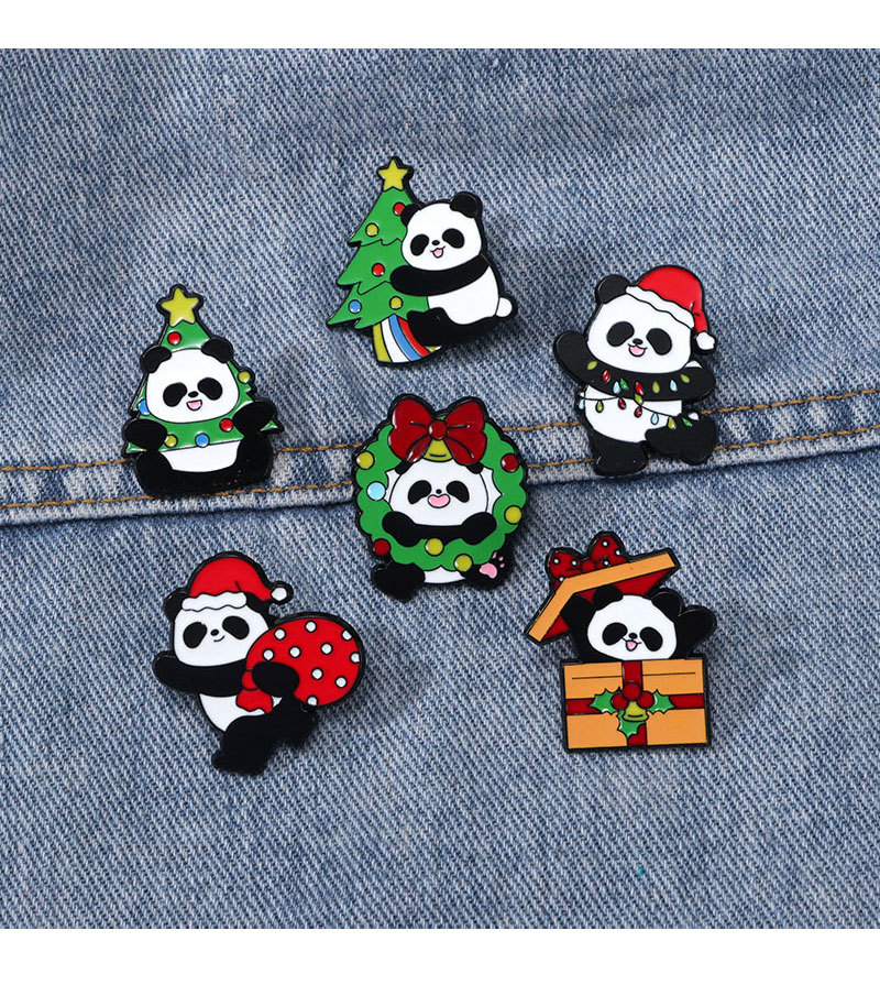 Panda Pattern Cute Pin Panda Alloy Enamel Unisex Brooches