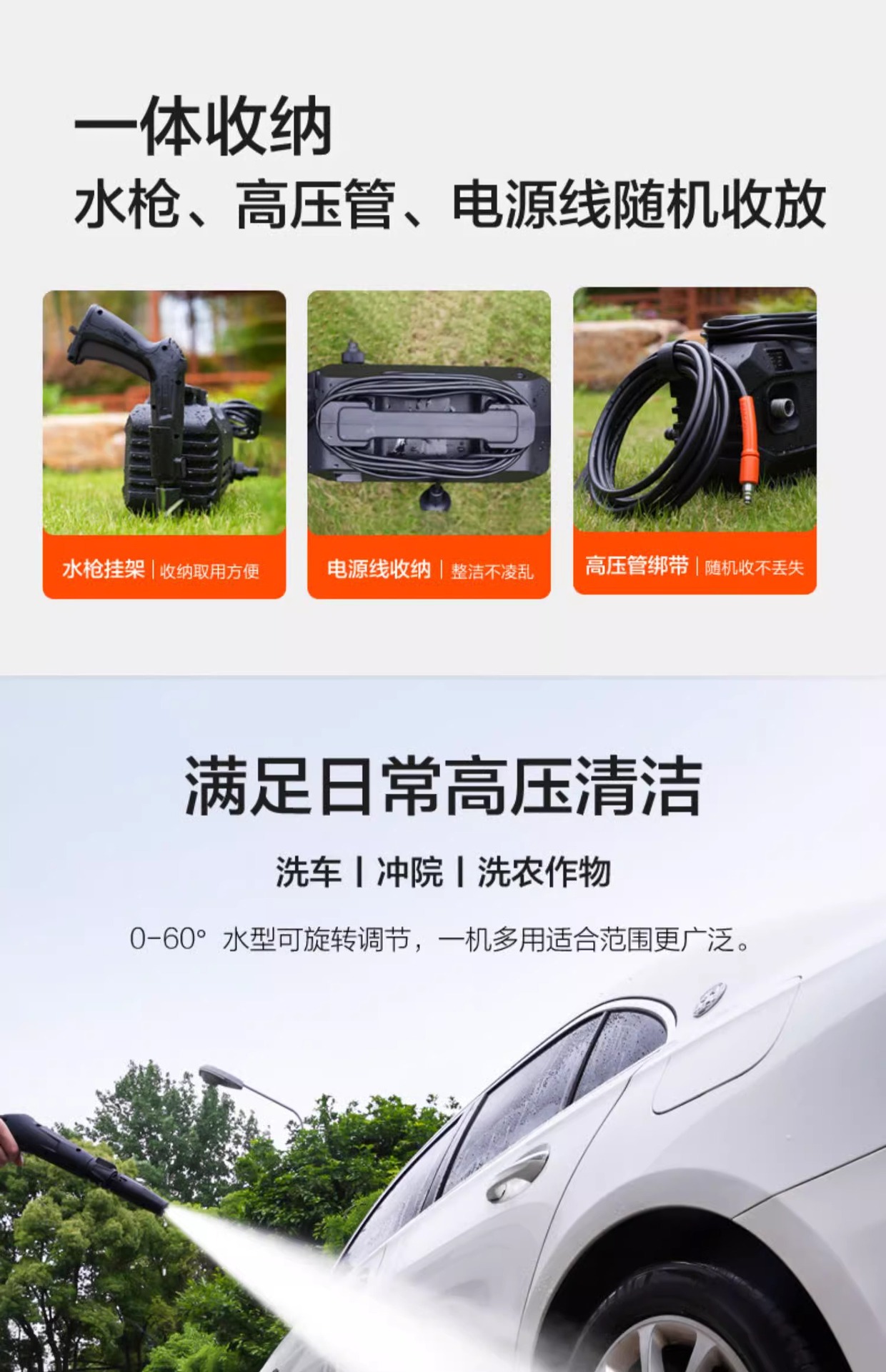Yili Car Wash Machine Ylq3010 High-Pressure Water Gun 220V Car Washing High-Power Floor Cleaning Portable Cleaning Car Wash Pump