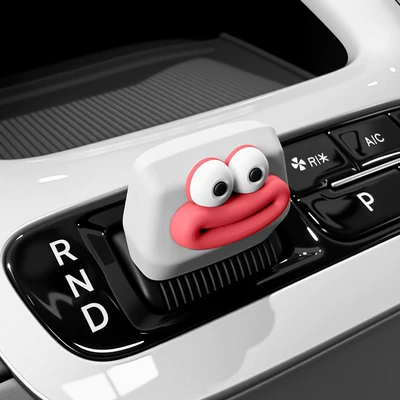 Protective Cover Car Interior — Sürətlər qutusu və əl tormozu başlıqları - star-wish-original-car-gray-red-sausage-mouth-gear-shift-cover