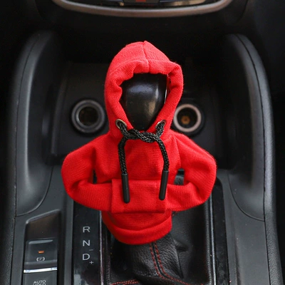 Car gear handle set gear Sürətlər qutusu və əl tormozu başlıqları - red-black-rope