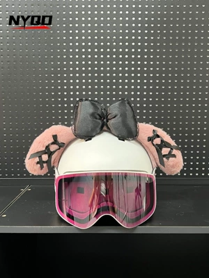 Motosiklet dəbilqələri – Ski Helmet Decoration Cartoon - melody-ears-helmet-not-included