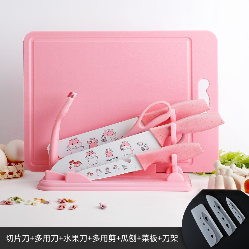 Kit de cuchillos de cocina para bebés 2 - en - 1 Kit de cuchillos de cocina de acero inoxidable