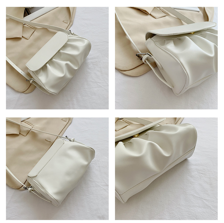 Wholesale Simple Solid Color Fold Shoulder Square Bag Nihaojewelry display picture 2