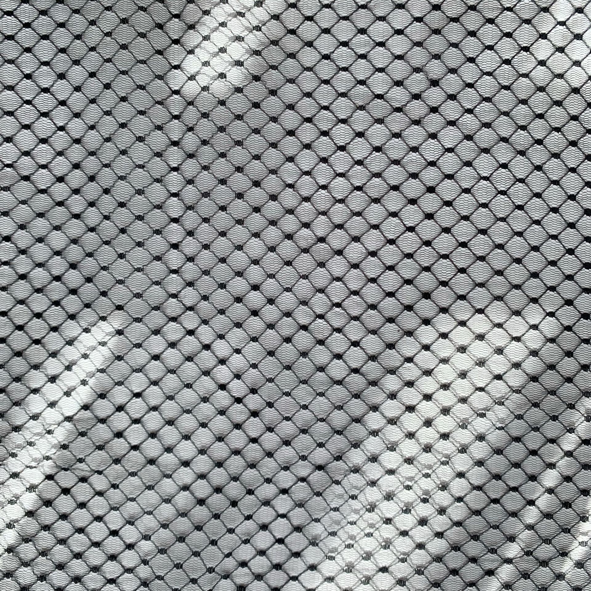 Suministro directo de fábrica de malla de nylon no elástico jacquard malla de diamantes bolsa de ropa para niños tela de base en stock al por mayor