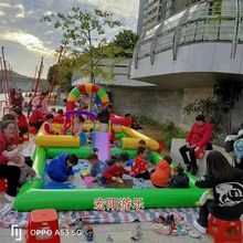 加厚充气沙池室内沙滩玩具儿童广场摆摊项目大型户外生意沙池围栏