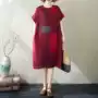 中长款夏季气质短袖连衣裙